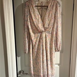 ARULA Pastel Floral Backless Dress